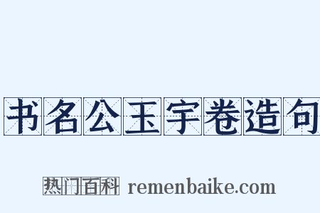 书名公玉宇卷造句是什么意思的图片